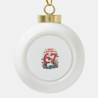 Boule En Céramique Vintage 67th Birthday Unicorn Rainbow Cute Cartoon