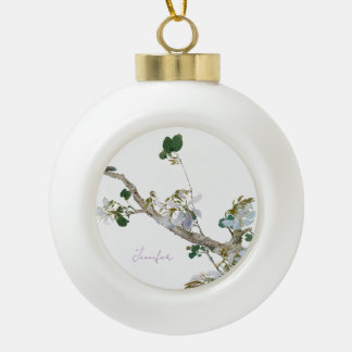 Boule En Céramique Vintage Floral style asiatique Pastel Coloris Nom