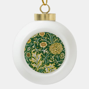 Boule En Céramique Vintage William Morris Cherwell Vert Floral Art