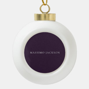 Boule En Céramique Violet foncé minimaliste uni moderne
