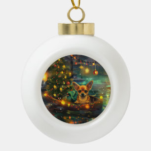 Boule En Céramique Voyage de Noël Festif à Chihuahua