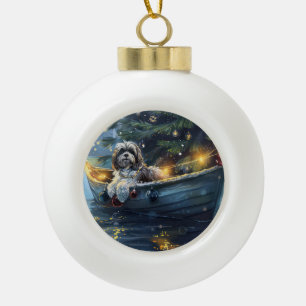 Boule En Céramique Voyage festif de Noël Havanais