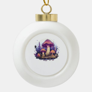 Boule En Céramique Whimsigoth Champignons Et Crystals Classique