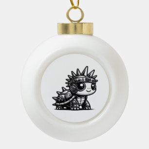 Boule En Céramique Whimsigoth Cyborg Turtle Art Vintage Design Classi