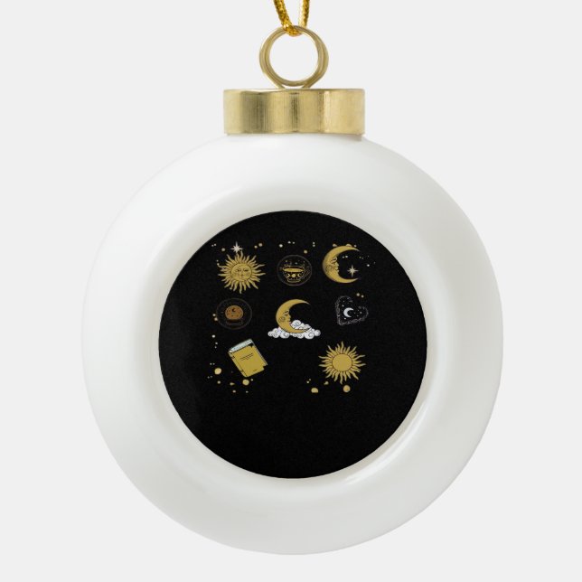 Boule En Céramique Whimsigoth Sun Moon Witchy Classic (Devant)