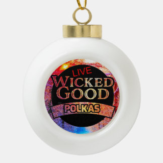 Boule En Céramique Wicked Good Polkas Snowflake Framed Ornament