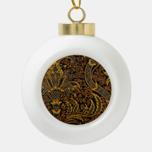 Boule En Céramique William Morris India Rouge Floral Vintage Classiqu