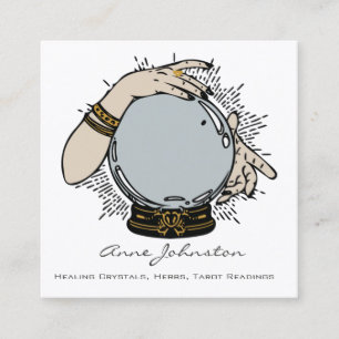 Boule en cristal magique et Carte de visite Carré 