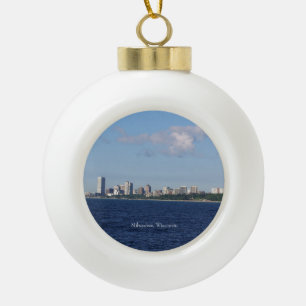 Boule Milwaukee Skyline ou ornement de flocon de n