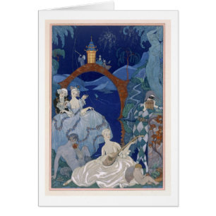 Boule sous la lune bleue, illustration pour des