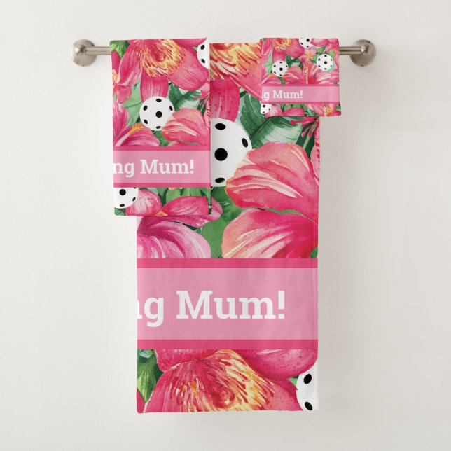 🌺 🌴 Boule tropicale à l'hibiscus, avec texte (En situation)