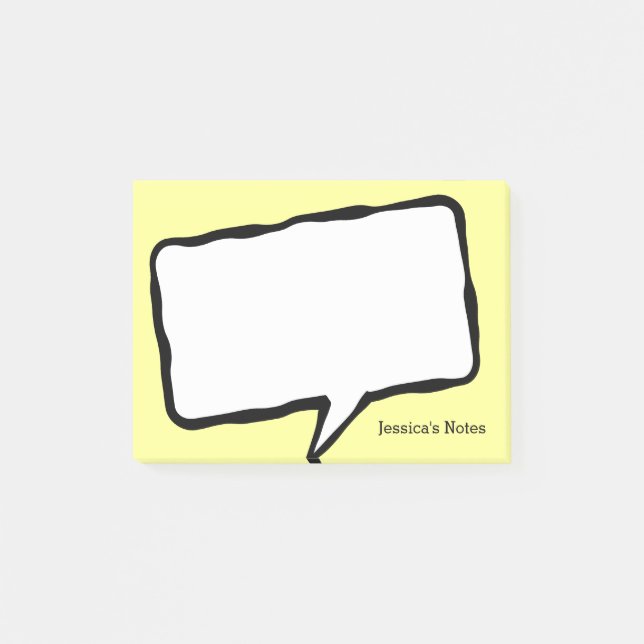 Boule vocale personnalisée jaune Notes Post-it® (Devant)