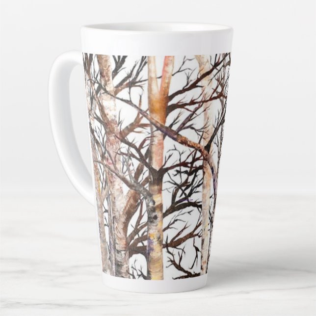 Bouleau d'Alaska 17oz Latte Mug (Angle gauche)