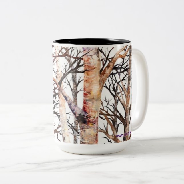 Bouleau de l'Alaska 15oz Mug (Devant droit)