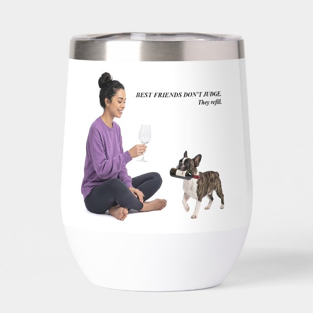 Bouledogue Français Ami du Vin Drôle (Arrière)