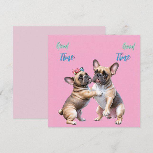Bouledogue français amoureux Saint-Valentin (Devant / Derrière)