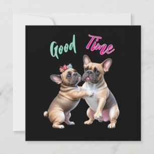 Bouledogue français amoureux Saint-Valentin