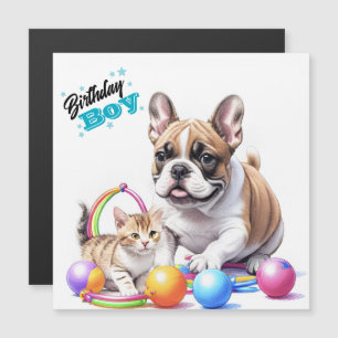 Bouledogue français avec chat