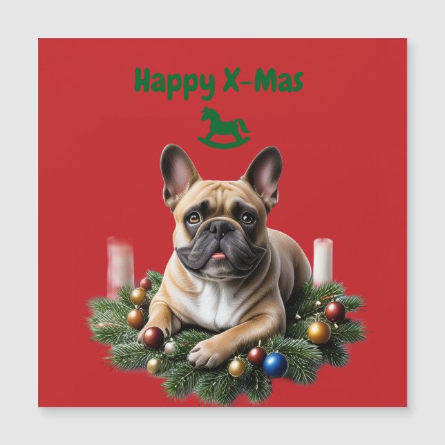 Bouledogue français Bulldog français Noël (Devant)