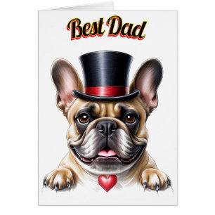 Bouledogue français Cœur Fête des Pères Bouledogue