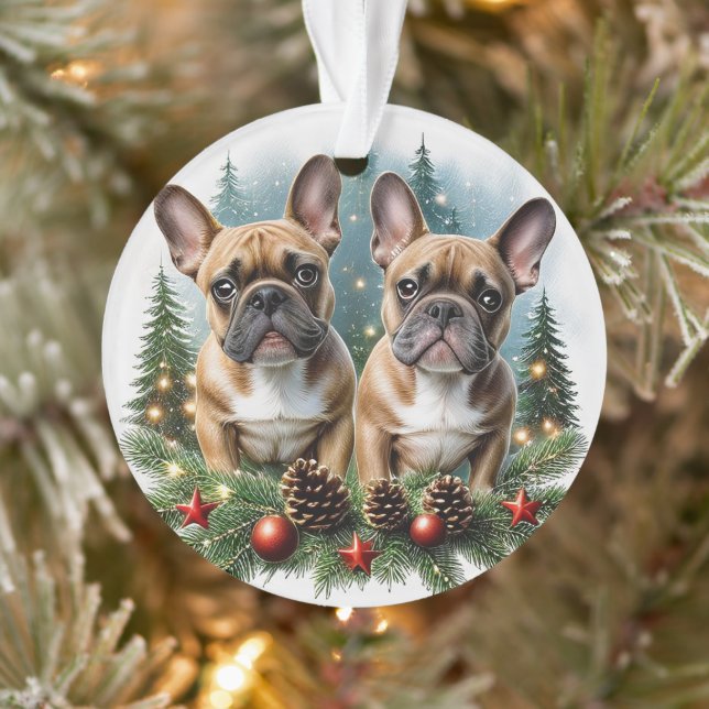 Bouledogue français Couronne de Noël Bulldog (Arbre)