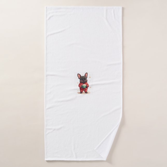 Bouledogue Français Cozy Cocoa (Serviette de bain)