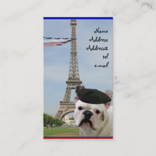 Bouledogue français dans le carte de visite de