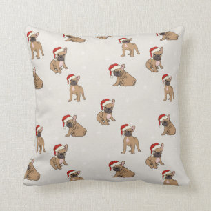 Bouledogue français de coussin de Noël