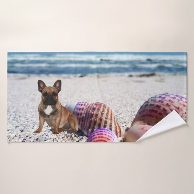 Bouledogue français été French Bulldog (Serviette de bain)