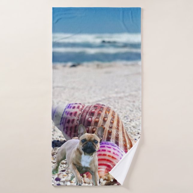 Bouledogue français été French Bulldog (Serviette de bain)