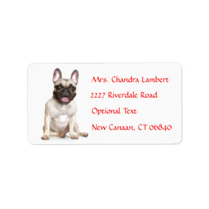 Bouledogue français Étiquette de nom personnalisé