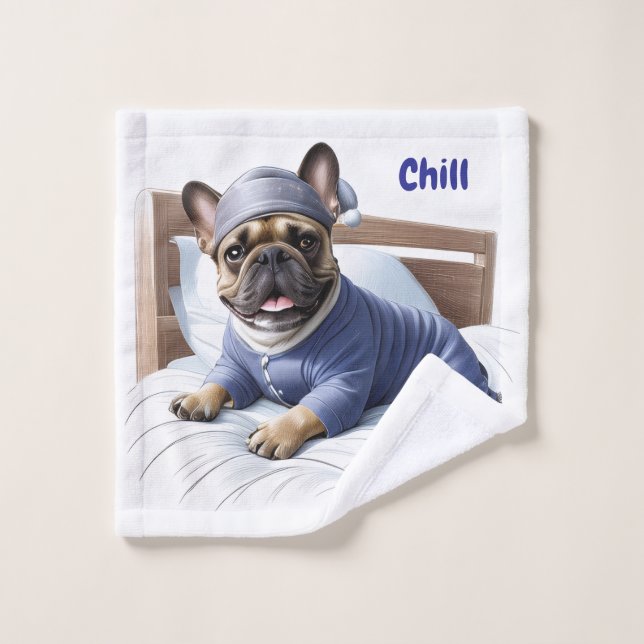 Bouledogue français Festival de la journée de somm (Gant de toilette)