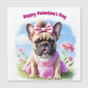 Bouledogue français fleurs French Bulldog