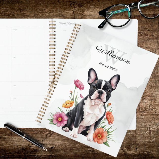 Bouledogue Français Floral (Créateur téléchargé)