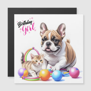 Bouledogue français French Bulldog avec chat