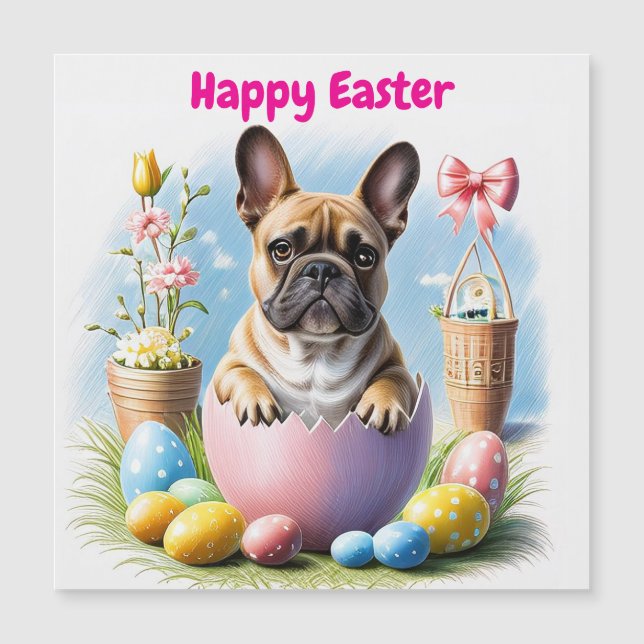Bouledogue français Joyeuses Pâques (Devant)