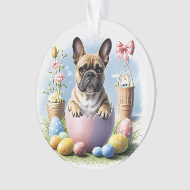 Bouledogue français Joyeuses Pâques (devant)