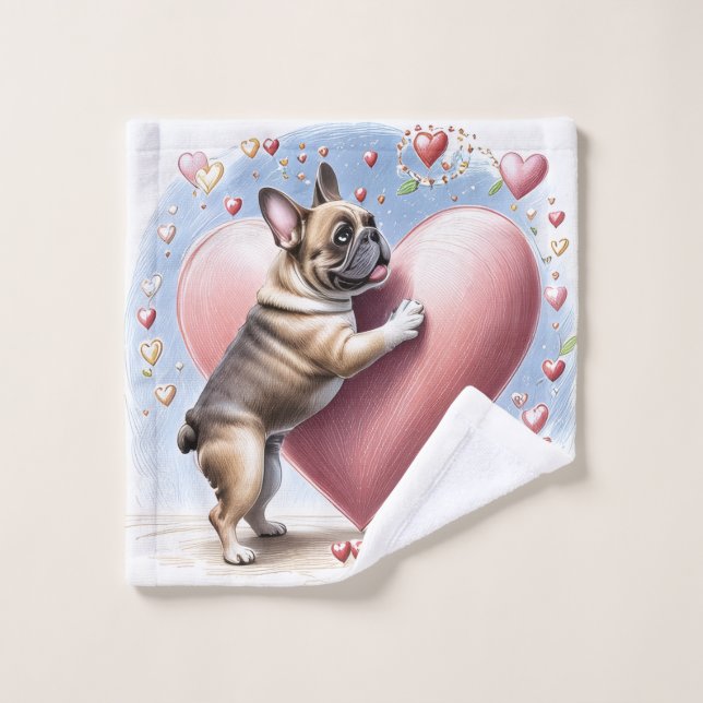 Bouledogue français maladie de Hirschsprung French (Gant de toilette)