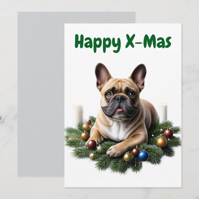Bouledogue français Noël French Bulldog (Devant / Derrière)