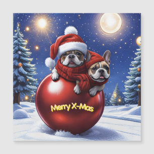 Bouledogue français Noël French Bullog