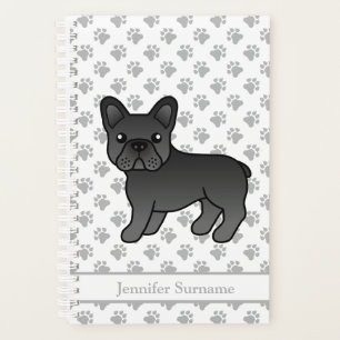 Bouledogue Français Noir Chien de Dessin Animé Mig