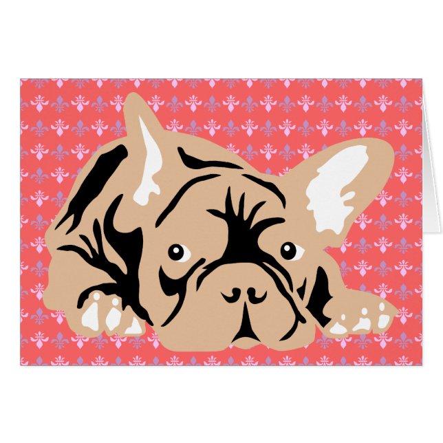 Bouledogue Français rose (Devant horizontal)