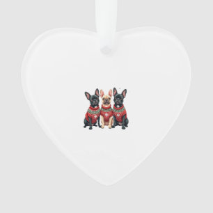 Bouledogues français de Noël Xmas Frenchie Chien