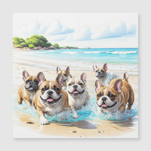 Bouledogues français French Bulldog troupe mer