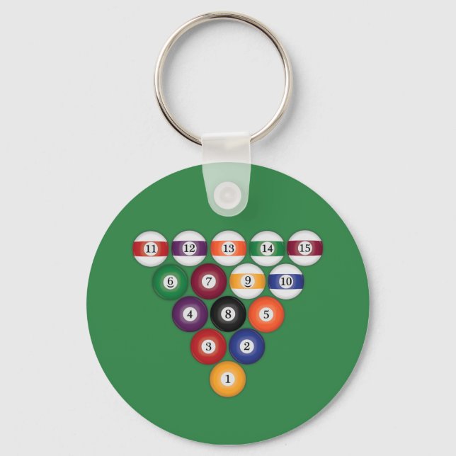 Boules de billard : Porte-clés (Recto)