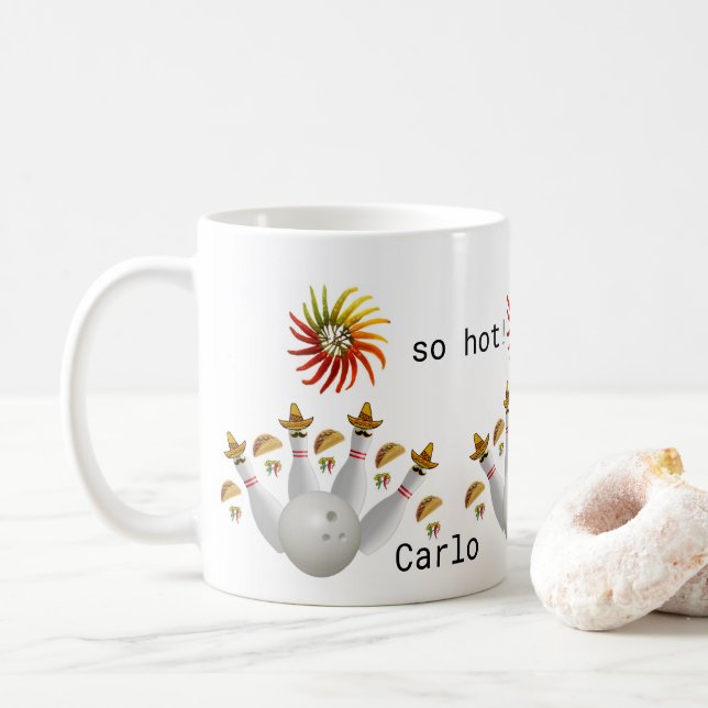 Boules de bowling Hot Peppers  Mug (Avec donut)