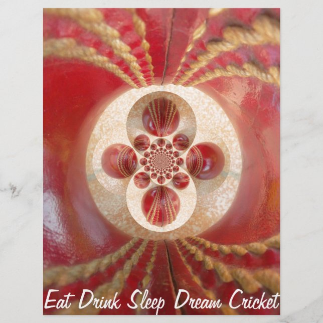 Boules de cricket rouge Art Abstrait Design d'impr (Devant)
