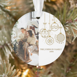 Boules de décoration de Noël doré Ornement photo