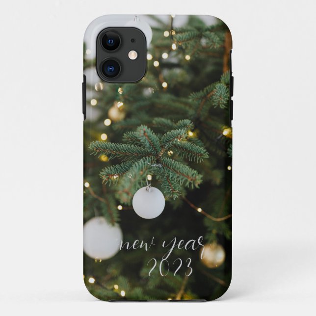 Boules de fête sur le coque iphone de Noël (Dos)