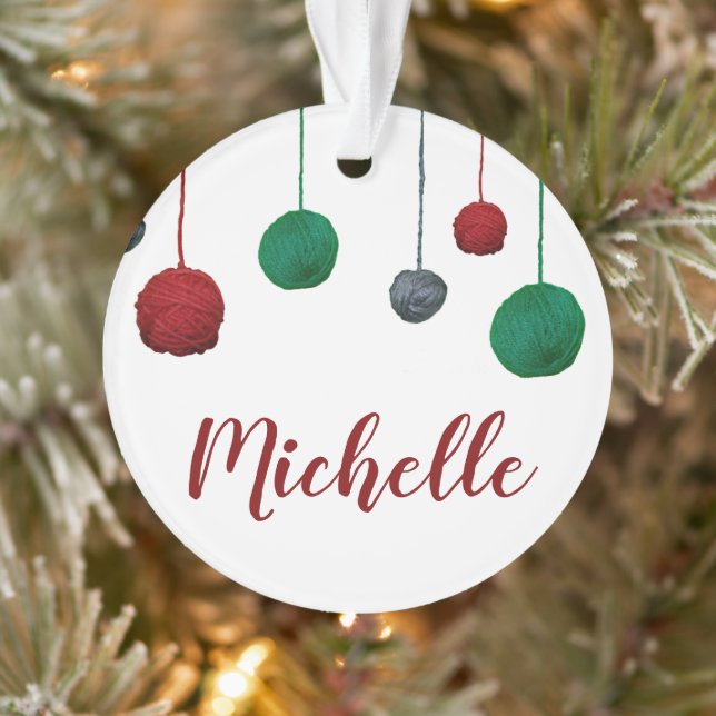 Boules de fil ・ Votre nom ・ Knit Crochet Artisanat (Arbre)